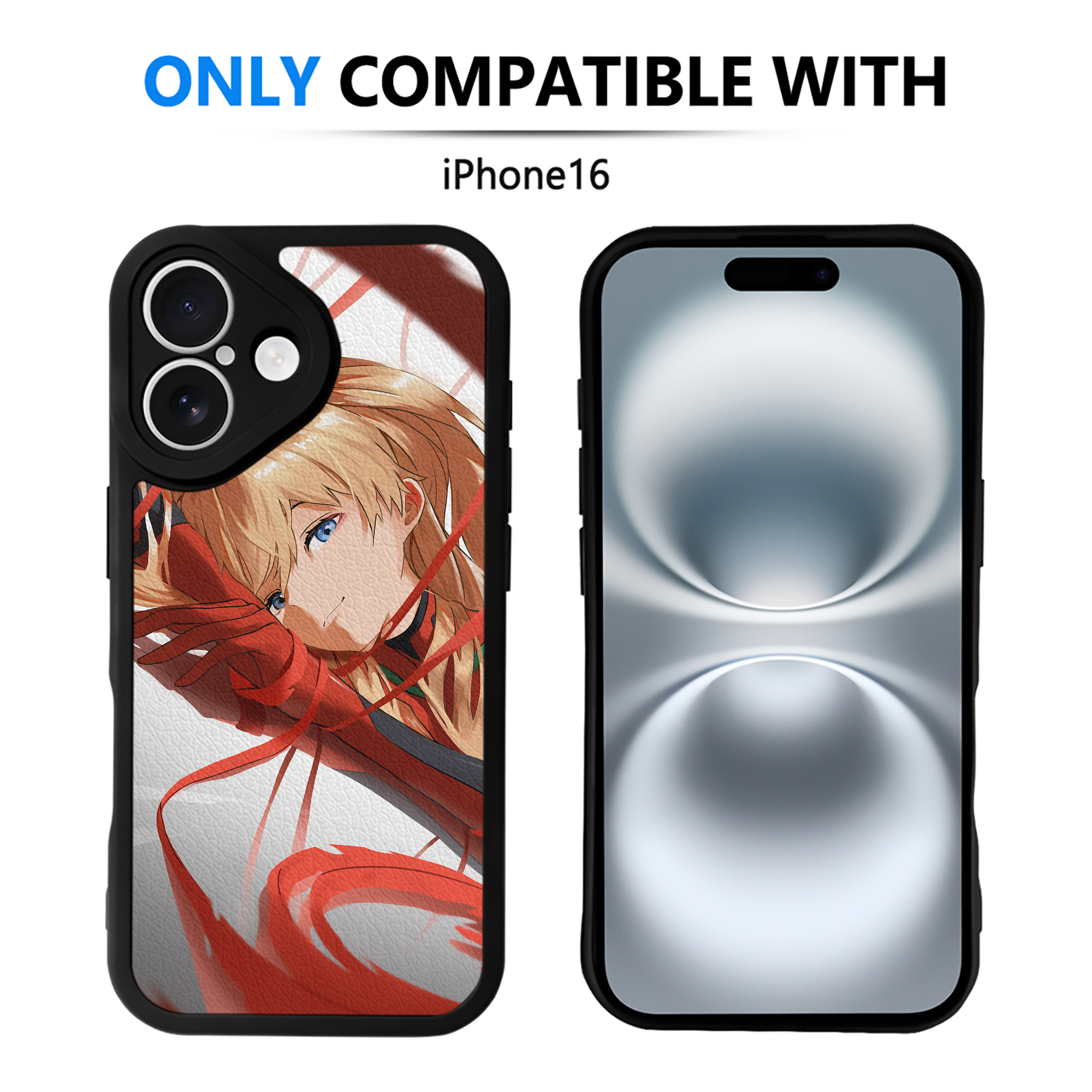 （画像用） EVA 新世紀エヴァンゲリオン 【iPhone 16シリーズ対応】シリコンスマホケース（レザー調） 材質：シリコン